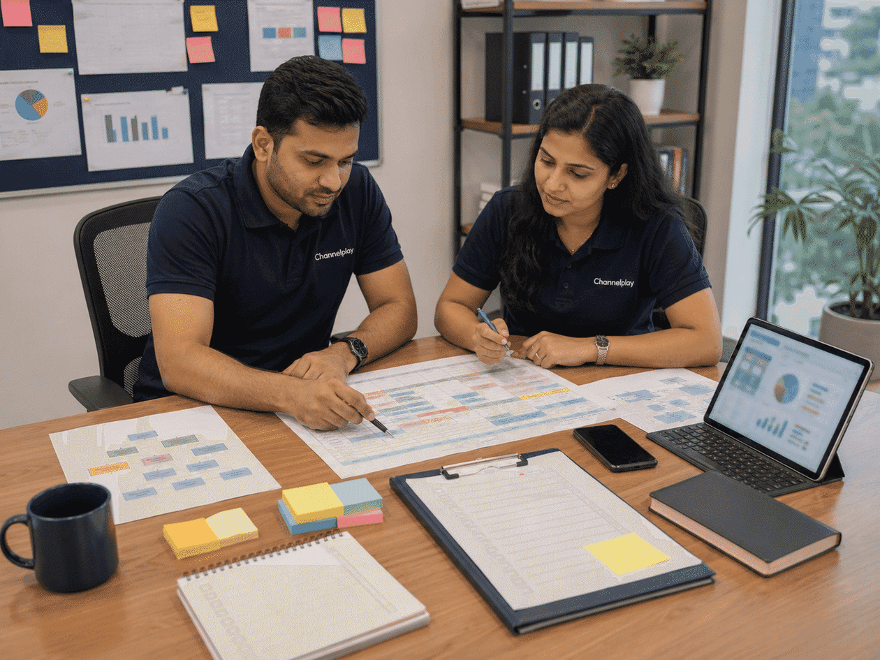 Channelplay training coordinators planning classroom training batches and logistics