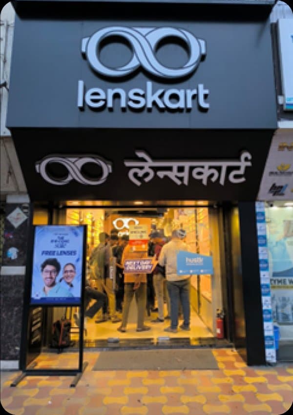 In-shop branding execution with acrylic flanges