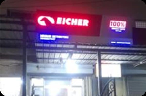 Acrylic signage installation at multi-brand store