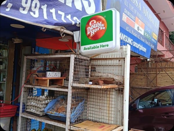 In-shop branding execution with acrylic flanges