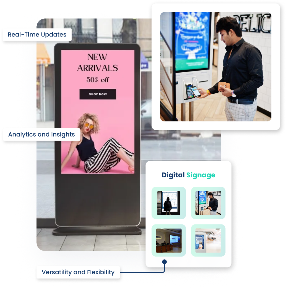 digital signage inside a retail store